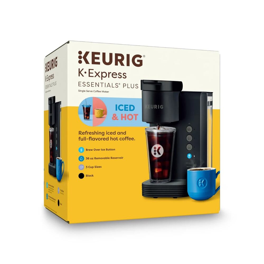 K-Iced Essentials Single-Serve Coffee Maker – Iced & Hot K-Cup Pods, Black - Picture 9 of 10